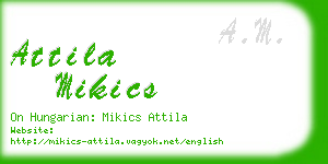 attila mikics business card